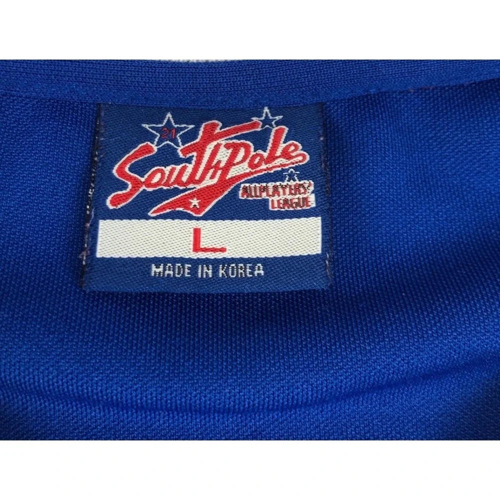 Vintage South Pole‎ Athletic Collection Jersey 21 Red White Blue Mens Size L Y2K